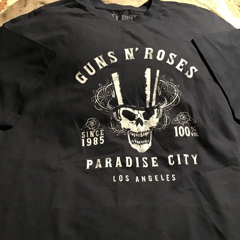 Guns N’ Roses Paradise City Since 1985 100% Black Graphic T-Shirt size 2X New